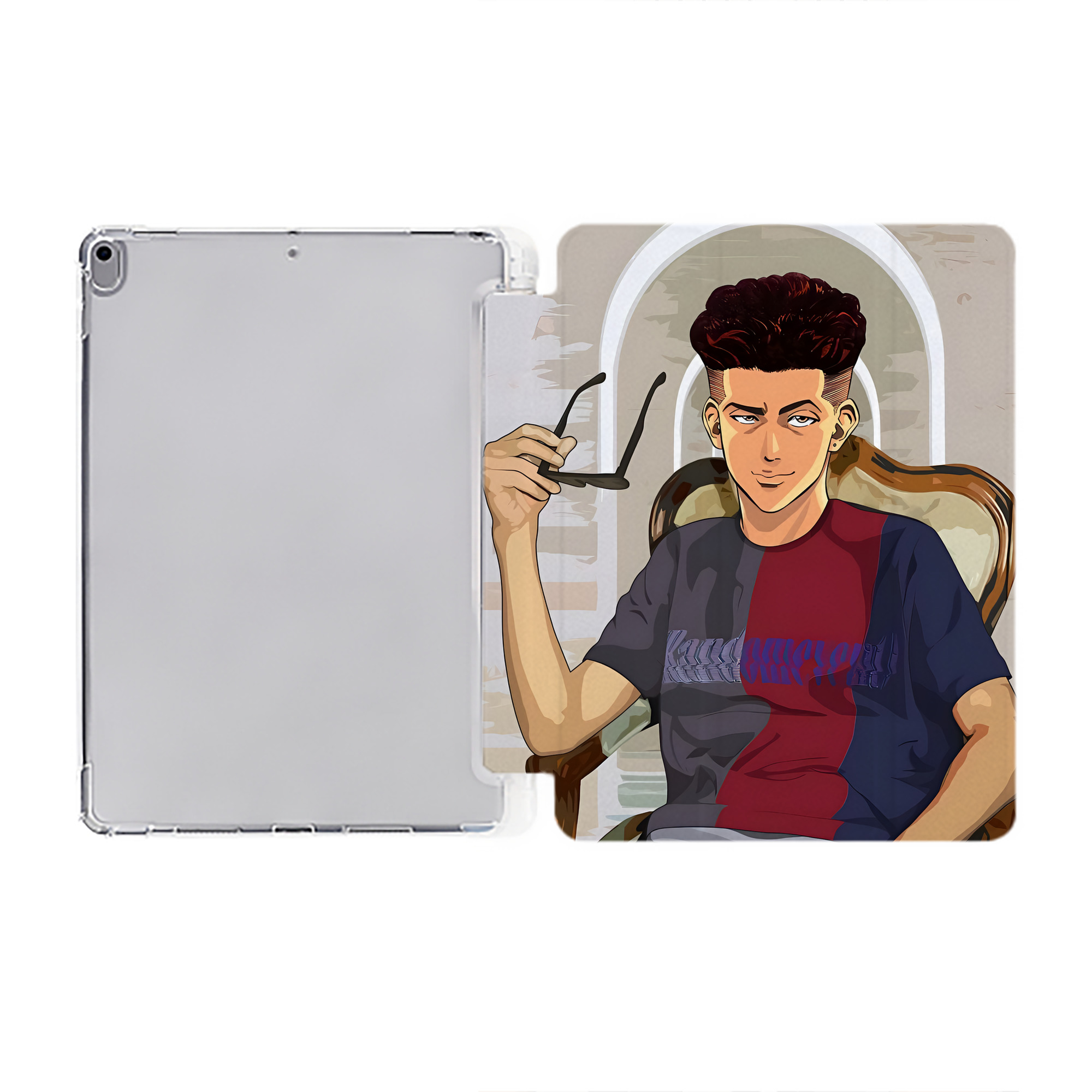 （画像用） SLAM DUNK／スラムダンク IPad ケース ペン収納付き 三つ折りスタンド PUレザー×シリコン 対応機種9.5/10.5/10.9インチ